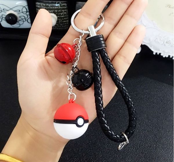 Acheter 2016 Pokémon Pokeball Porte Clés Avec Porte Clés Action Figures En Cuir Poke Boule Tricot Anime Keychain Porte Clés Pendentif Halloween