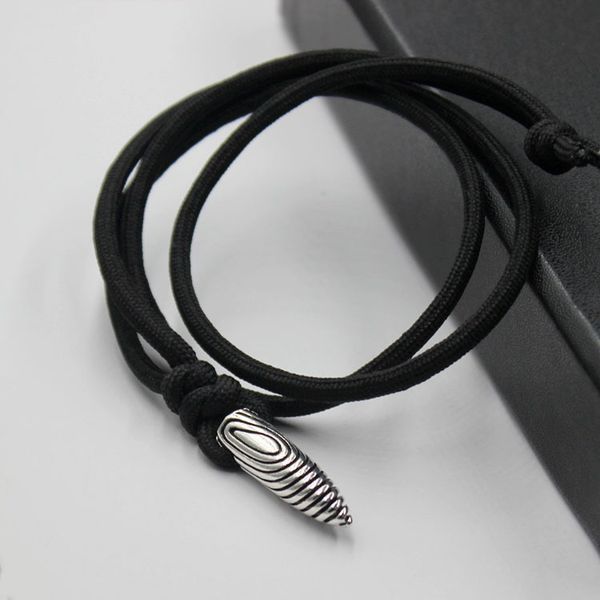 

2017 new hip hop bullet pendant necklace for men stainless steel military army simple warhead engraved logo men necklaces, Silver