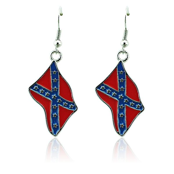 

Новая Мода Подвески Серьги Крючки Из Нержавеющей Стали Мотаться Эмаль Флаг Посер