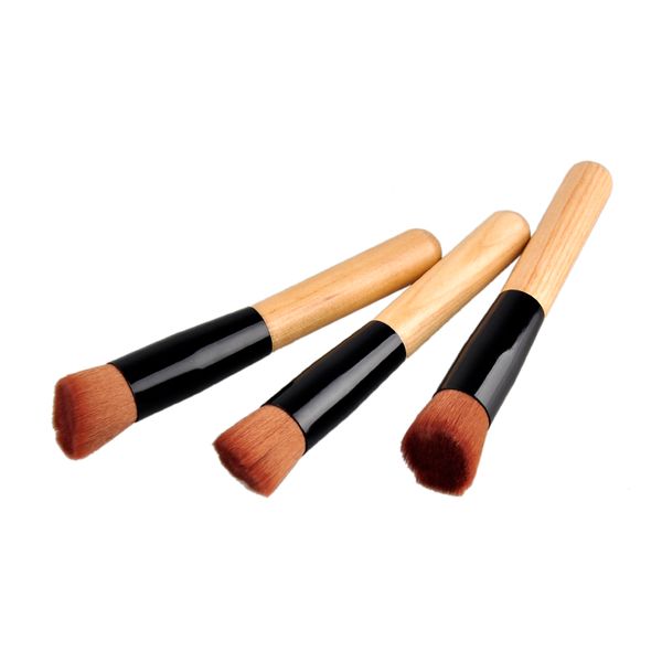

multi-function pro makeup brushes powder concealer blush liquid foundation make up brush set wooden kabuki brush cosmetics dhl 200pcs