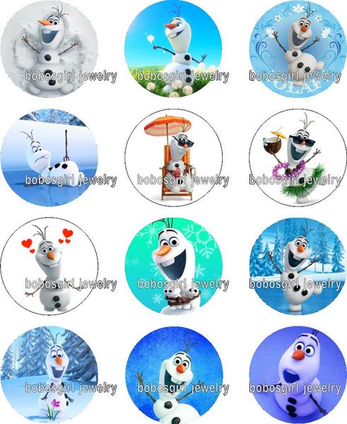 

christmas snowman dsney glass snap button charm popper for snap jewelry good quality 12pcs / lot gl365 jewelry making diy, Crystal