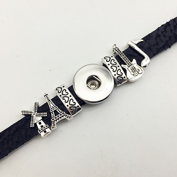 

Fashion Rushed Sale Insect Bracelets For Jewelry Bracelet Music Retro Leather Snap Button Bracelet Bt112 (fit 18mm 20mm Snaps) party dress j