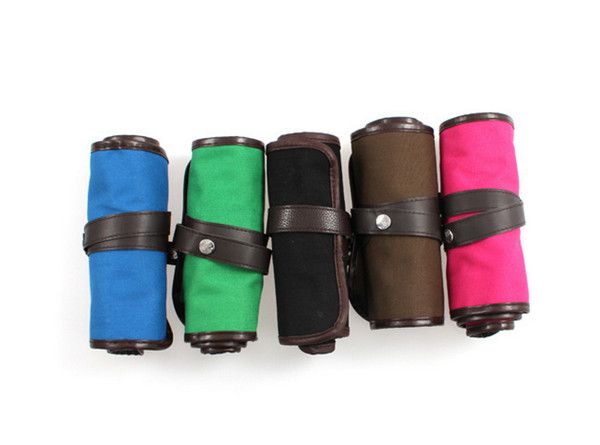 

wholesale-10 pcs 48 drawing sketching pencil pen curtain rolling canvas case holder bag artist painting supplies