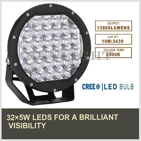 

4 шт. много 8 "160 вт 16000lm cree chips led вождение рабочий свет offroad внедорожник atv точечный карандаш луч 32led * 5 вт мощность яркий