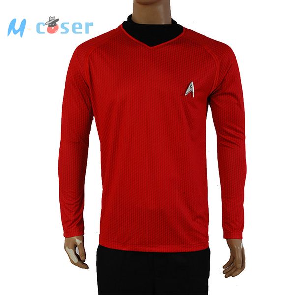 

wholesale-clearance star trek into darkness scotty shirt uniform cosplay costume red version for men, Black