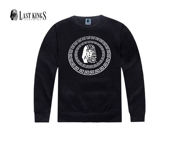 

6r010 s-5xl men new autumn and winter hip-hop lastkings round collar fashion men sweatshirts, Black