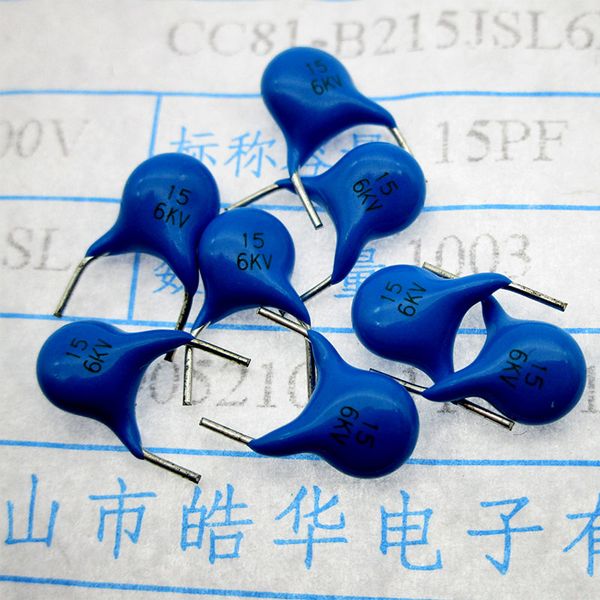 

high voltage ceramic capacitor 6kv 15pf 6000v 15j npo material 5% pitch 7.5