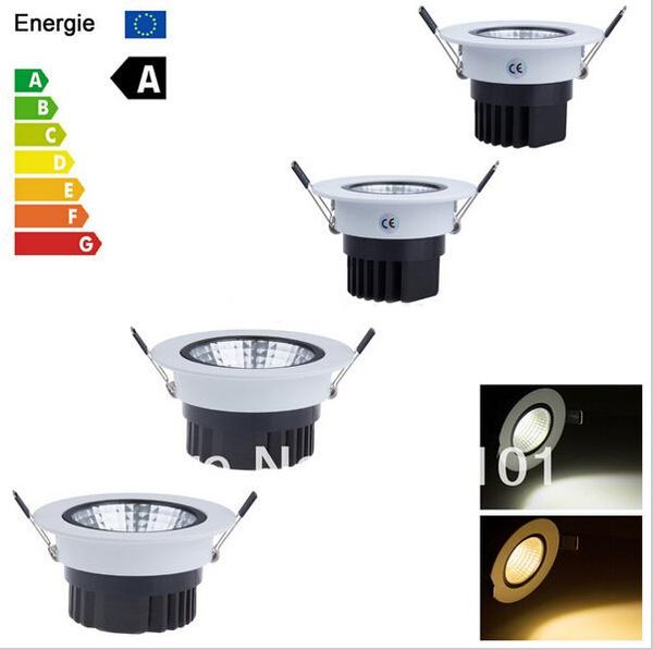 Dimmable recesso led downlight COB 6 W 9 W 12 W 15 W escurecimento LEVOU holofote conduziu a lâmpada do teto AC85-265V CE RoHS Certificado