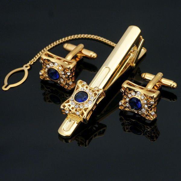 

новый мужской свадебный подарок золотой цвет запонки и галстук клип наборы необычные запонки лавалье набор для мужчин ювелирные изделия z-20, Silver;golden