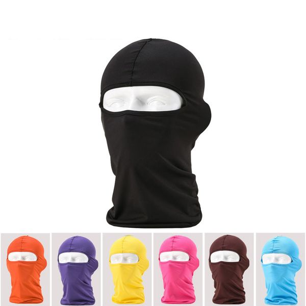 

cycling motorcycle balaclava headwear ski neck protecting outdoor full face mask dustproof lycra hood caps for hikking, Black