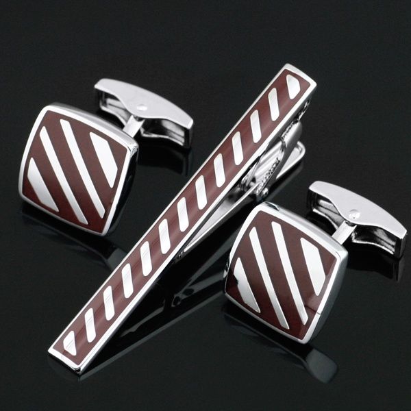 

серебряный новинка галстук клипы человек галстук и запонки набор геометрический узор мужские ювелирные изделия роскошный подарок z-030, Silver;golden