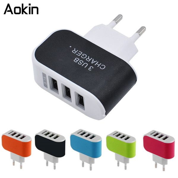 

Dhgate 3 Порта Многостенных USB Smart зарядное устройство 5 В 3A ЕС Plug Адаптер Мобильного Т