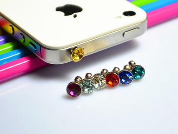 

rhinestone style cute protect phone earphone dustproof plug