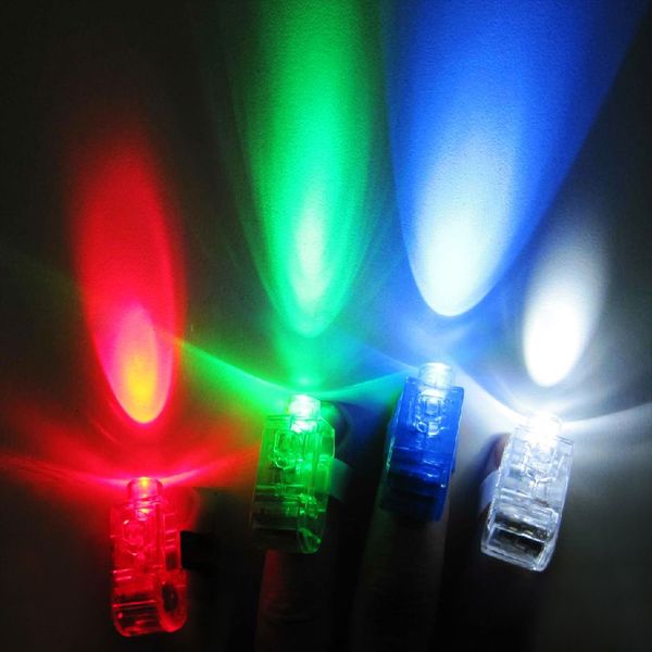 

4pcs/set finger light shiny neon stick laser finger beams colorful led ring luminous toy glow dance toy shinning ring party supply halloween