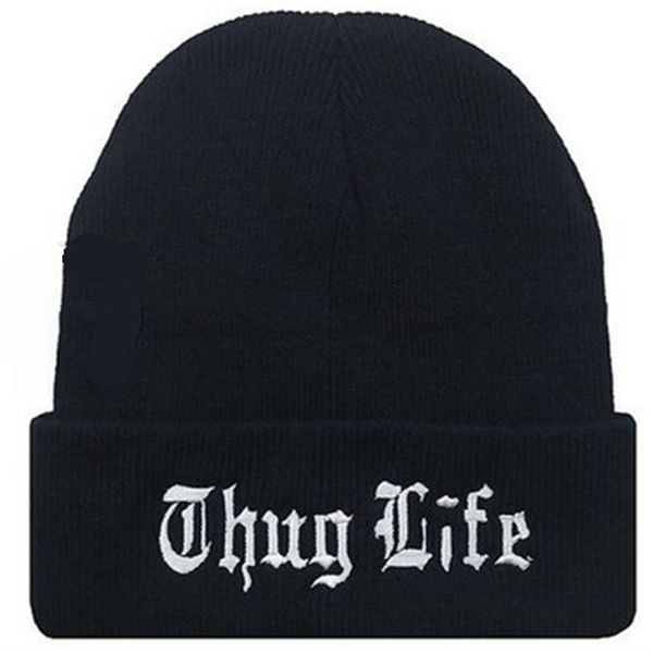 

wholesale black letter hat for men thug life knitted hats male female winter sport skullies women casual caps, Blue;gray