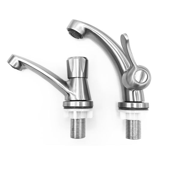 

sus 304 stainless steel single hole cold water basin sink faucet taps