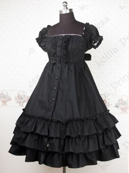 

llt019) lolita dresses short sleeveless sweet lolita short dress ball gown fancy prom dress halloween party masquerade costume, Black;red