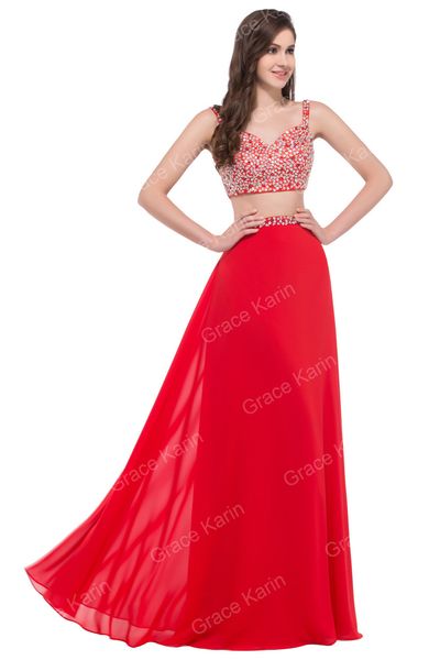 

Sexy Red long prom dresses 2019 formal party dress Cheap Long Chiffon Spaghetti Strap Special Occasion Evening Dresses Wholesale