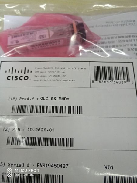 

Новый Cisco GLC-SX-MMD SFP 550M 850nm 1.25 Gb/s LC Duplex 3.3 V Multi-Mode (MM