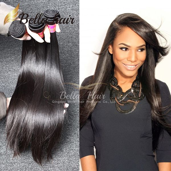 

bella hairÂ® factory wholesale brazilian hair 8a silky straight indian hair bundles malaysian peruvian virgin hair 8-34inch ing, Black