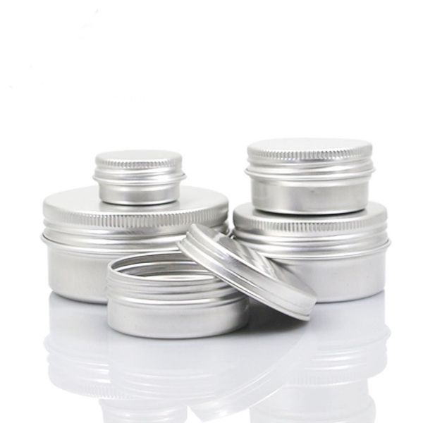 

Aluminium Balm Tins Pot Jar 5 10 15 30 50 100g Empty Cosmetic Lip Balm Perfume Bottle Tin Containers Screw Lid