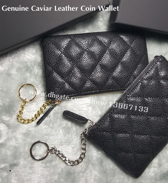 

2018 fa hion women 039 zippy wallet black caviar leather trap coin wallet metal ball chain men 039 mall key holder card holder wit