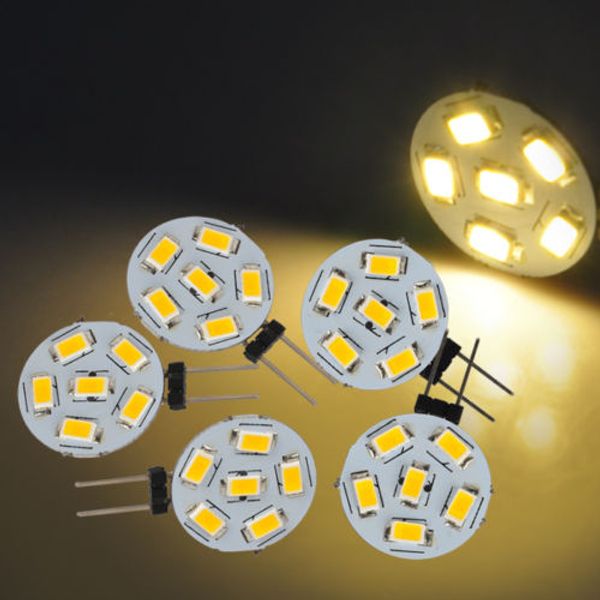 Светодиодные лампы T10 G4 Света для чтения 210-Lumen 6 SMD 5630 Кристалл морской лодку Белая лампа лампы 12 В