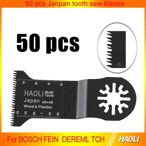 50 adet 45mm hassas salınan aracı testere bıçakları aksesuarları uygun Multimaster güç araçları için Fein, Dremel, ahşap kesme