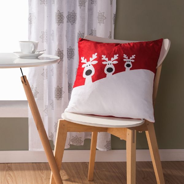 

new design short plush christmas cushion cover sofa pillowcase square pillow case decoration ornament home decor gift cover sofa bed