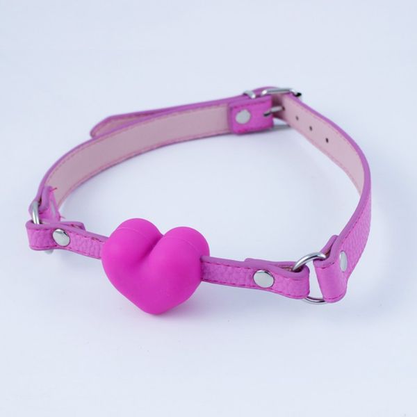 

and open gag mouth pink solid heart style gag toy games slave 10pcs/lot silicone men gags women for