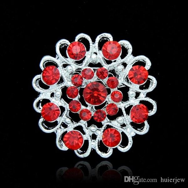 

рождественские броши ювелирные изделия 7 цветов 'винтаж красиво стиль черный горный хрусталь кристалл diamante партии броши булавки для женщ, Gray