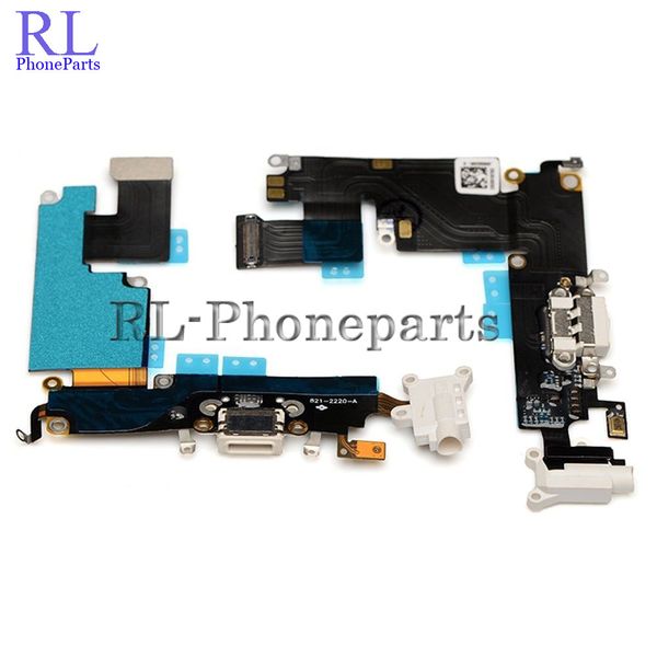 

dhl 100pcs/lot new for iphone 6 plus dock connector charging port headphone jack flex cable ribbon replacement