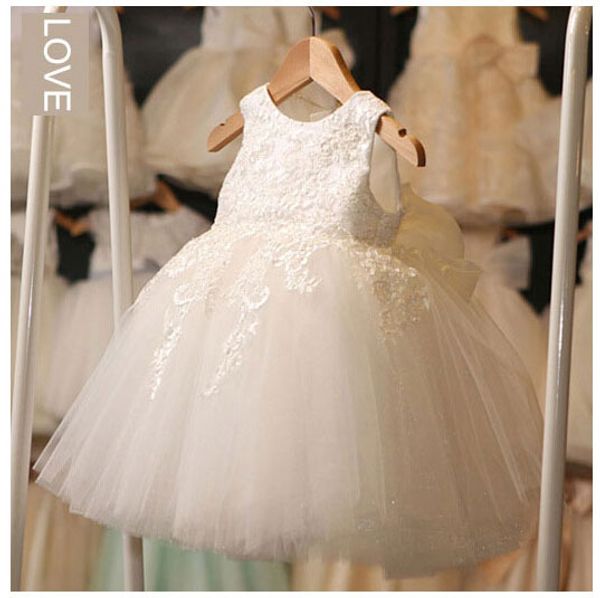 

белый первое причастие платья для девочек 2016 марка тюль кружева младенческой малыша театрализованное платье девушки цветка для свадьбы и д, White;blue