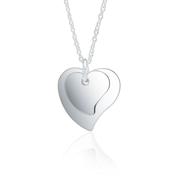 

new arrival statement necklace 925 stealing silver heart in heart pendant necklace christmas gift