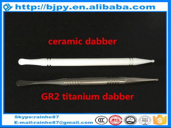 

wholesale price) gr2 pure titanium dabber and ceramic dabber dab tools products of sale