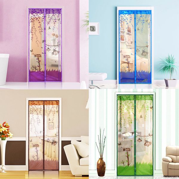 Durable Magnetic Mesh Screen Door Mosquito Net Curtain Protect
