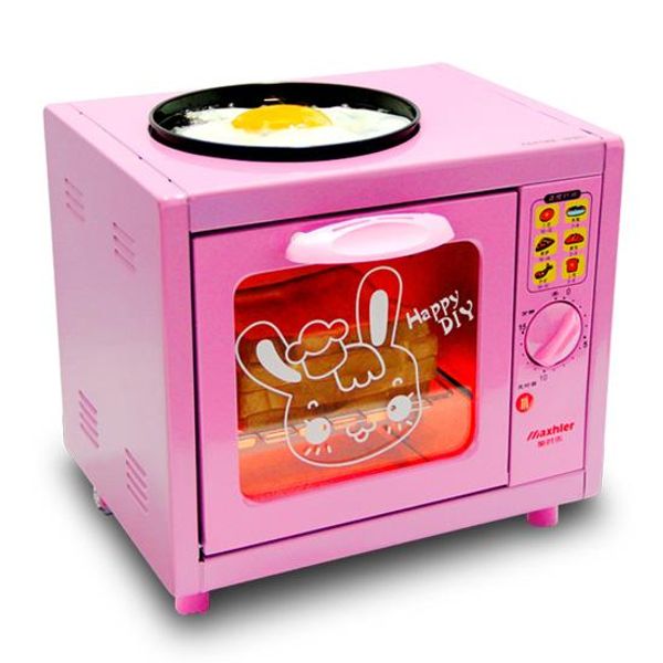 

5l pink mini electric oven fried meat on the internal baked bread pizza chicken 220v 500w 003