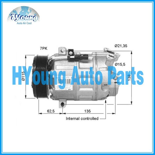 

car ac compressor dcs17 for renault trafic ii, vivaro 2.0 dci 06- nissan qashcai 2.0i 8200454172 926001da0a 8fk351322541 510634