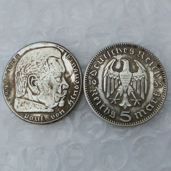 

germany 5 mark eagle 1935adefgj 6pcs mintmarks craft for chose silver plated copy coins metal dies manufacturing factory price