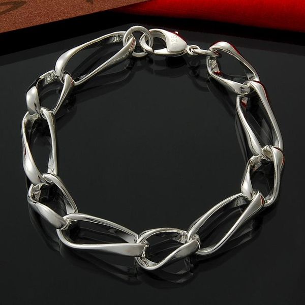 

factory direct wholesale 925 sterling silver torsion 8 word fashion bracelet sterling silver bracelet, Black