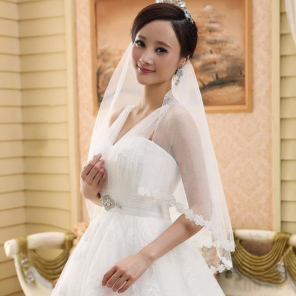 Großhandel 2016 Einfache Elfenbein Schleier Vintage Hochzeit ...