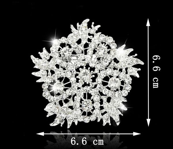 

jewelry europe and the united states jewelry fashion multicolor big flower crystal brooch for women 2016 wholesale jewelry b053, Gray