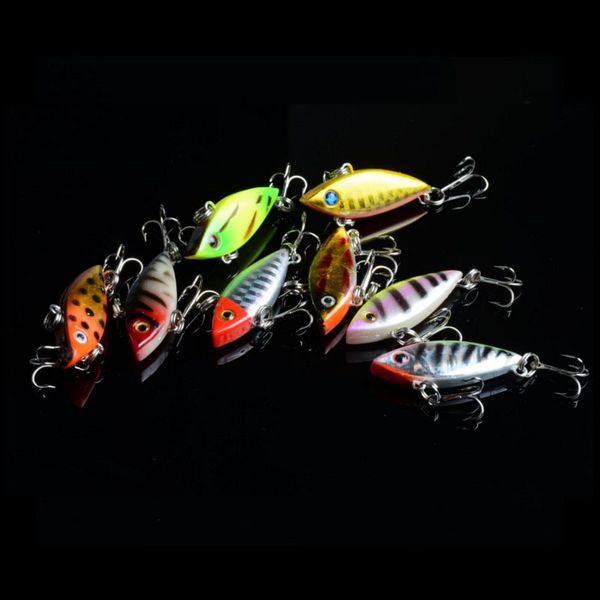 Fabbrica diretta 8 colori MINI affondamento tintinnio Wiggler richiamo VIB Lipless Crankbaits esche da pesca dure Vibe vibrazione sonaglio ganci 2,75 g 4 cm