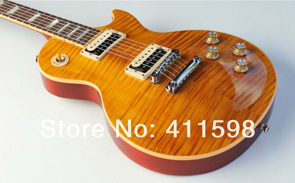 

new arrival standard slash appetite amber flame maple electric guitar mahogany body black back china guitar factory outlet oem guitar
