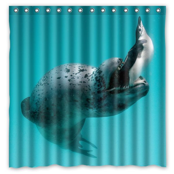 2019 Leopard Seal Penguin Food Hunting Mining Wat Design Shower