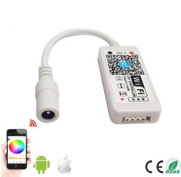 

DC 5V 12V 24V Mini Bluetooth / WiFi LED RGB / RGBW Controller iOS Android APP 24Key IR Remote Controler for 3528 5050 LED Strip