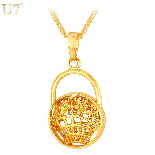 

unique New Unique Design Lady Bag Shape Pendant For Women Wholesale 18K Real Gold Plated Trendy Baskets Necklace Brand Jewelry P832