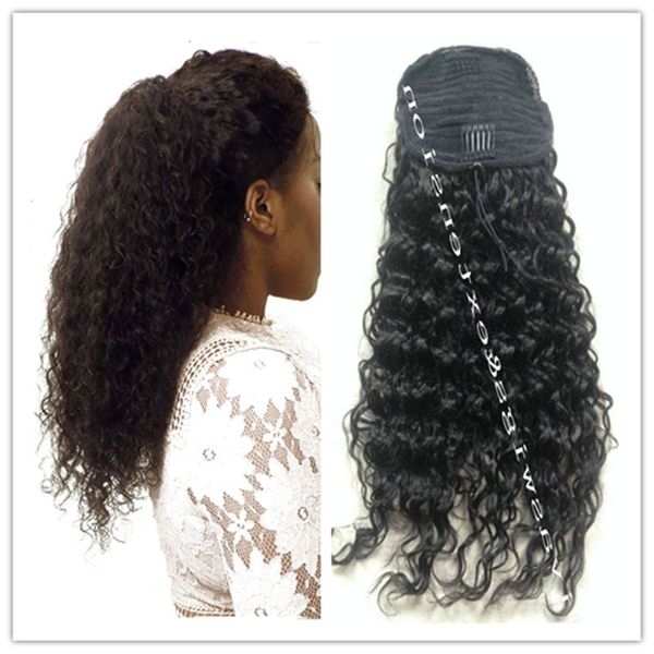 Brazilian Hair Ponytail Human Hair Ponytails 120g Kinky Curly