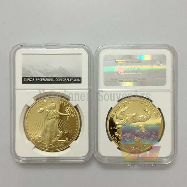 2019 2011 America Eagle Gold Coin The United States Liberty 50 Dollar Souvenir Usa Coins With Magnetic Replica Capsule Pccb Ngc Style From Garden015