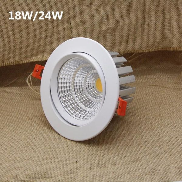 

led dimmable downlight cob led spotlight led recessed lights 6w/9w/12w/15w/18w/24w decoration ceiling lamp ac85-265v recessed lighting